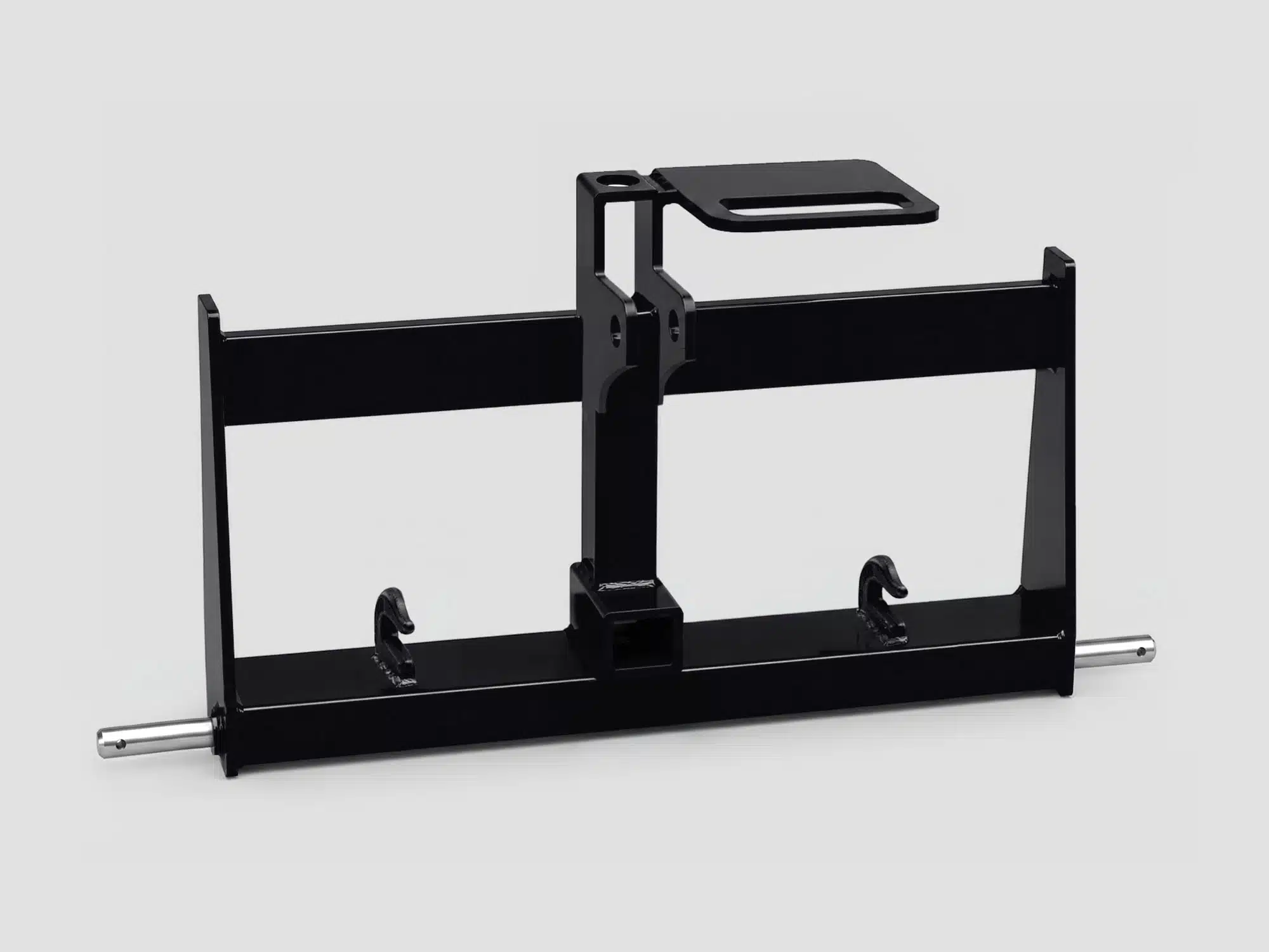 black weight rack on white background