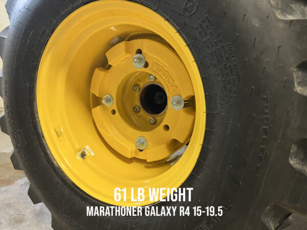 61 lb Wheel Weight on Marathoner Galaxy R4 15–19.5 Tire