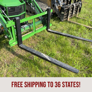 HLA Ultralight Pallet Forks for Subcompact Tractor Free Shipping