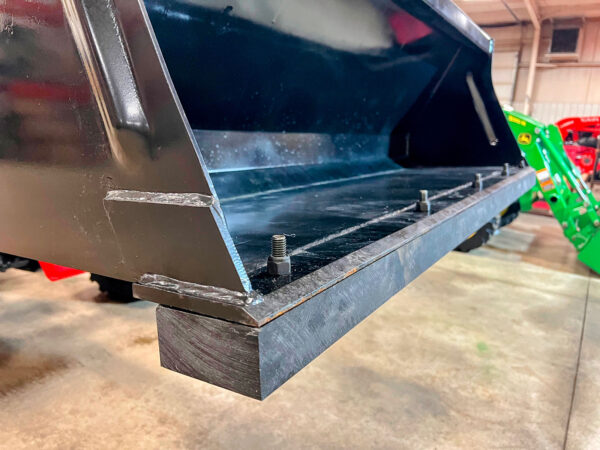 2x4 UHMW Plastic Cutting Edge on Bucket