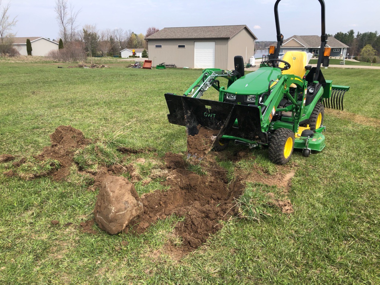 GWT Stump Wrecker (Mini Stump Bucket) Attachment Good Works Tractors