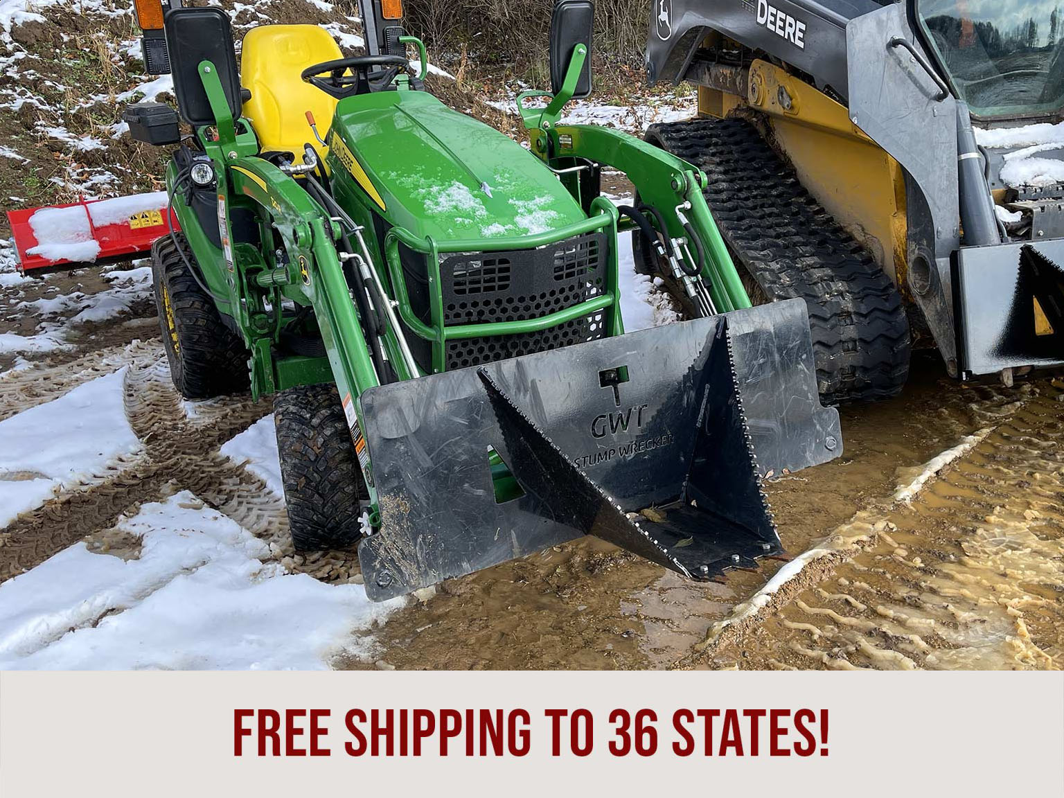 GWT Stump Wrecker (Mini Stump Bucket) Attachment Good Works Tractors