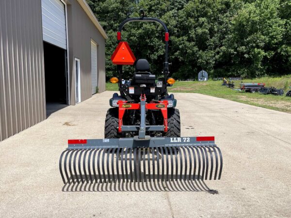 Landscape Rake for Tractor, Rear View, Dirt Dog LLR72