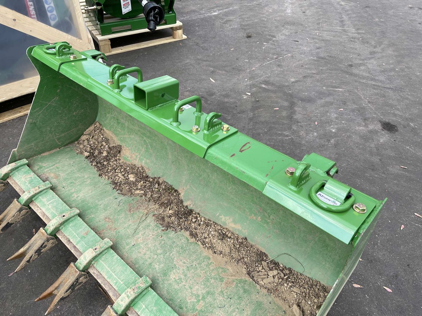 BoltOn Hooks for John Deere Bucket by JU FabWorks Good Works Tractors