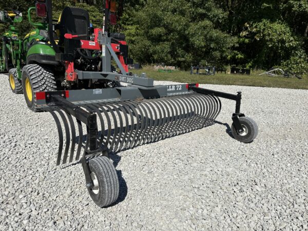 Landscape rake for a tractors 3 point hitch. For sale by Good Works Tractors.