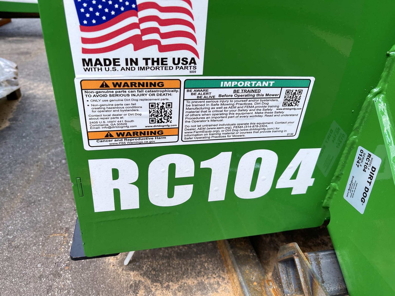 Dirt Dog RC 100 Rotary Cutters Good Works Tractors