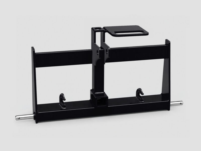 black weight rack on white background