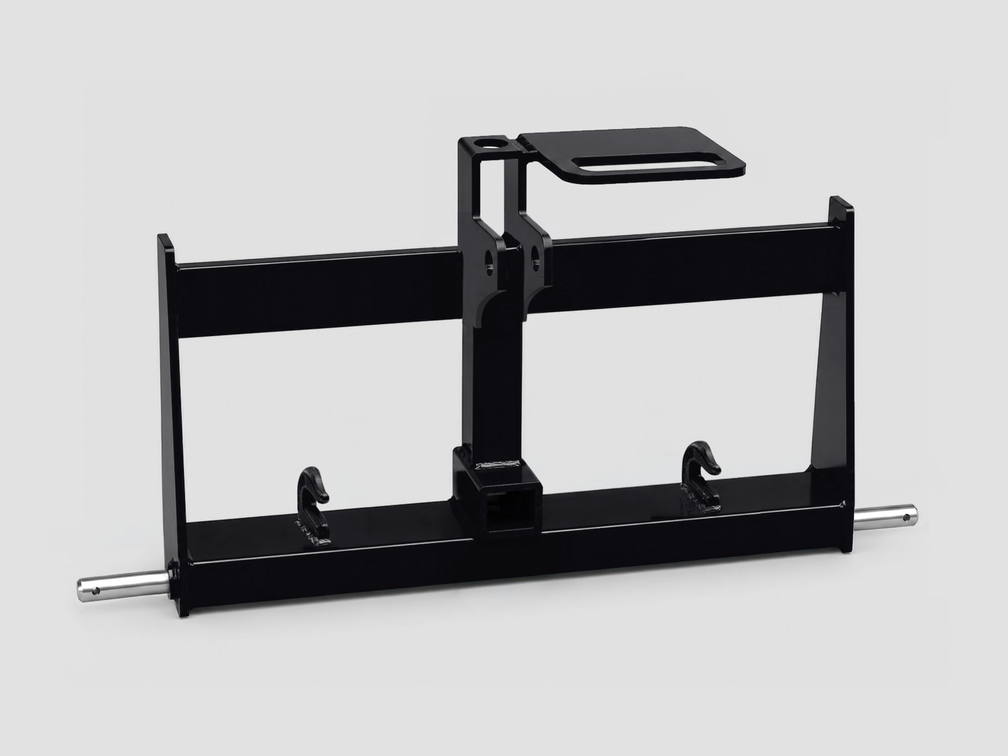 black weight rack on white background