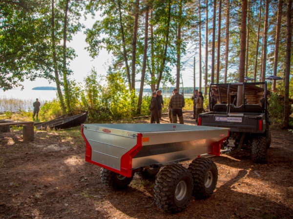 Dump Trailer for Tractors, ATVs and UTVs | Ultratec Tandem Axle Trailer