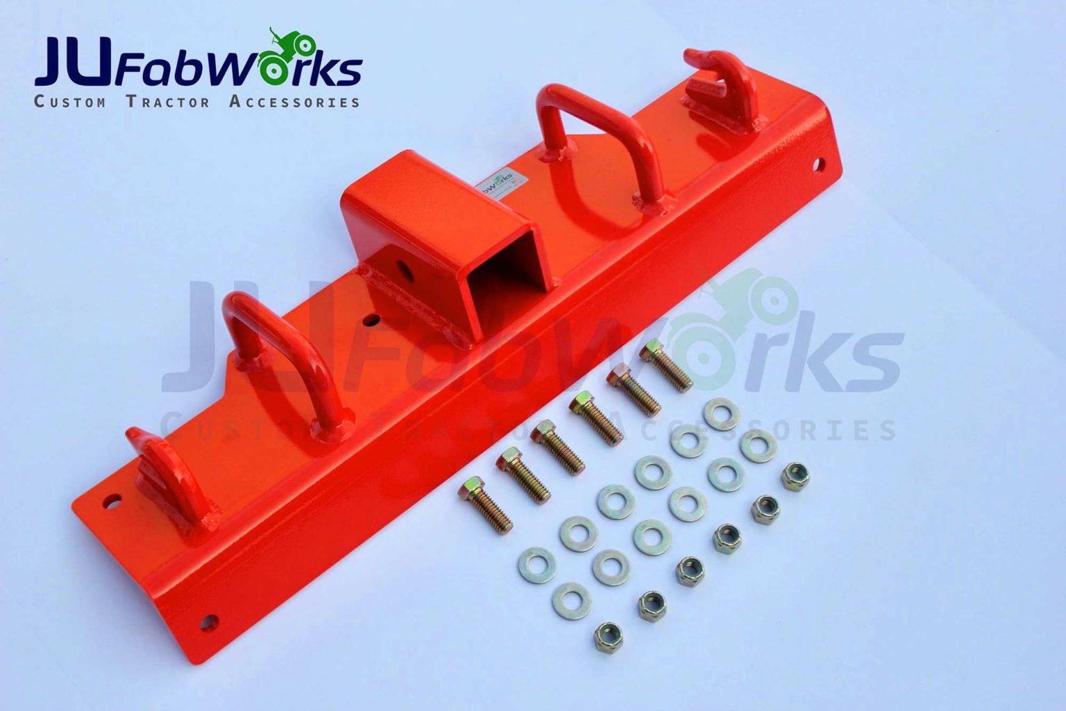 JU FabWorks BoltOn Grab Hooks, Plates for Kubota Bucket