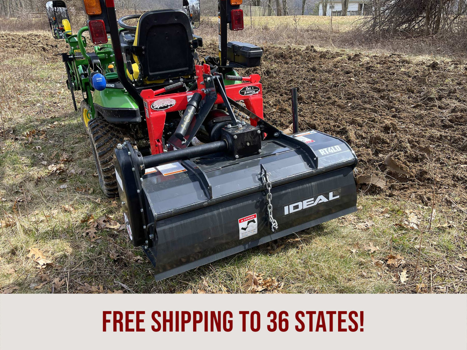 Ideal 48" Rotary Tiller Good Works Tractors