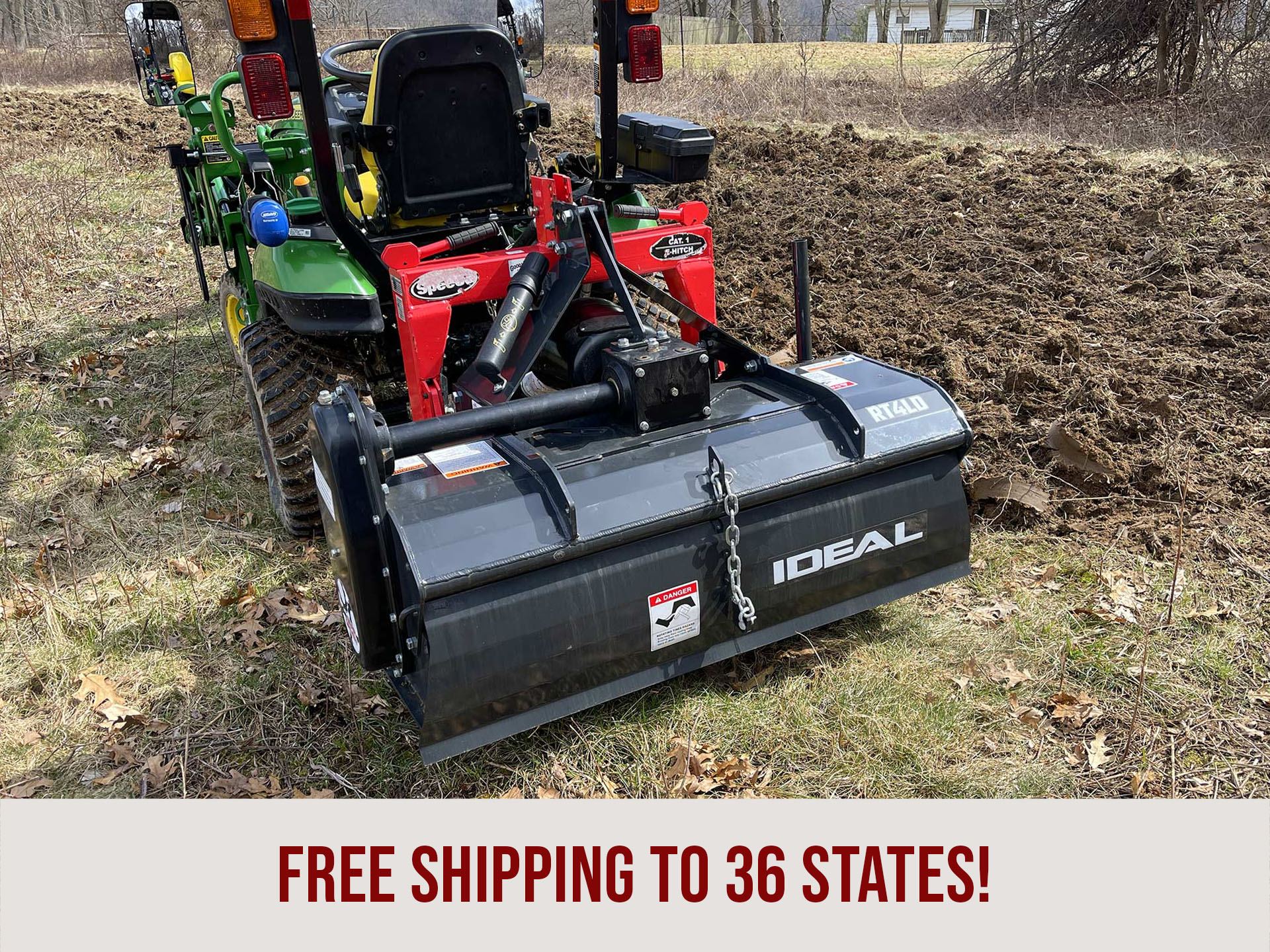 Ideal 48" Rotary Tiller Good Works Tractors