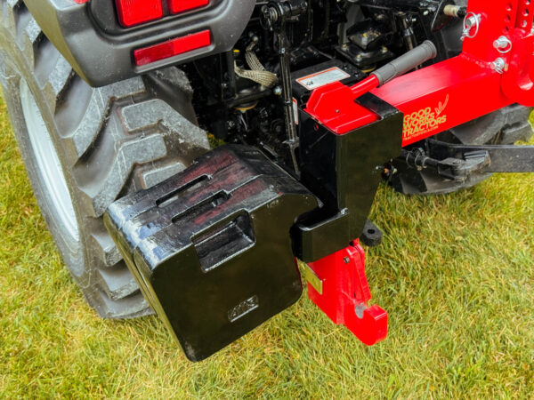 Three 70 lb Suitcase Weights on GWT Hitch Hanger