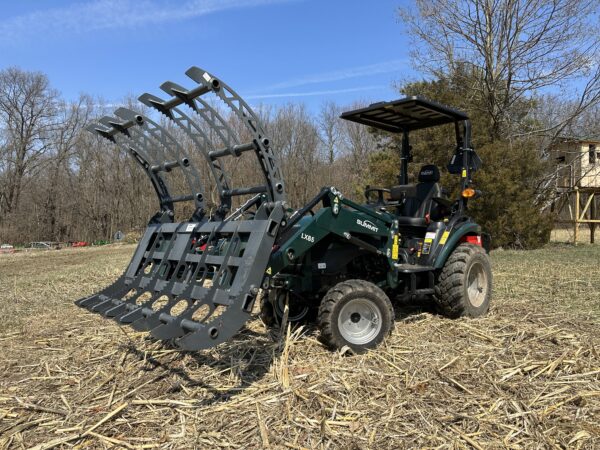 Grapple Rake with XL Opening - side view