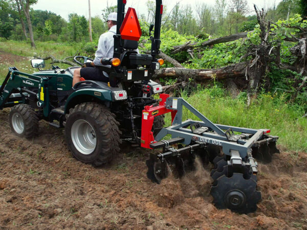Dirt Dog 3-Point Disc Harrow on Compact Tractor