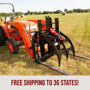 Precision Manufacturing Adjustable Pallet Fork Add A Grapple Free Shipping