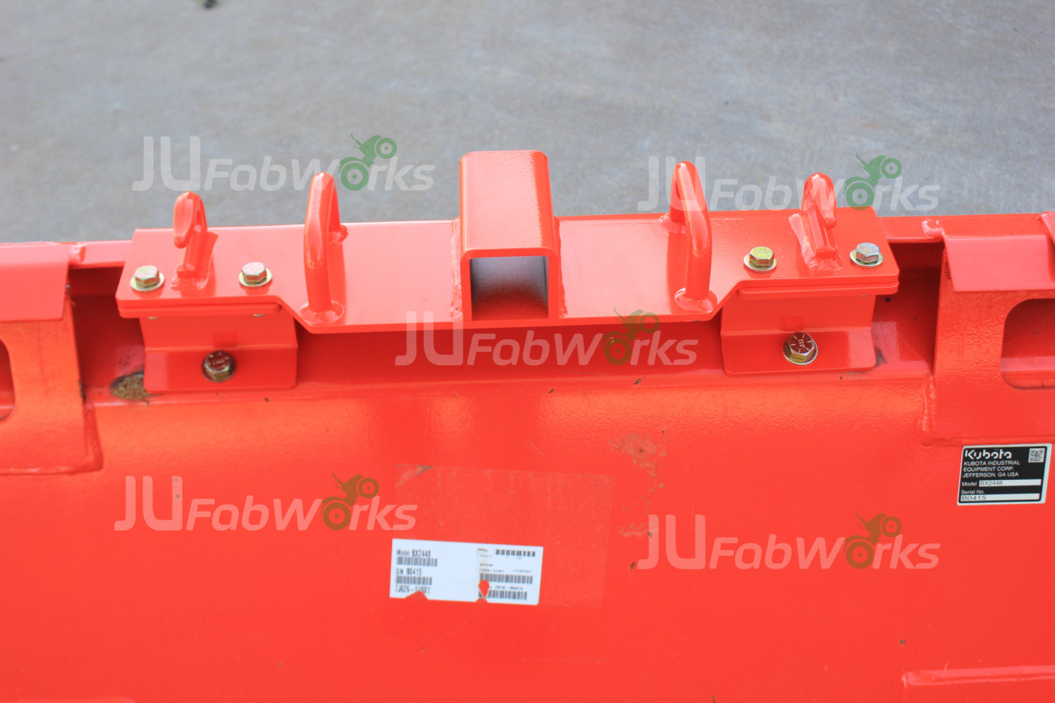 JU FabWorks BoltOn Grab Hooks, Plates for Kubota Bucket
