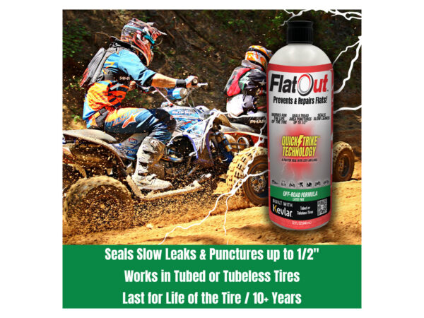 Seals tire punctures up to 1/2" for up to ten years