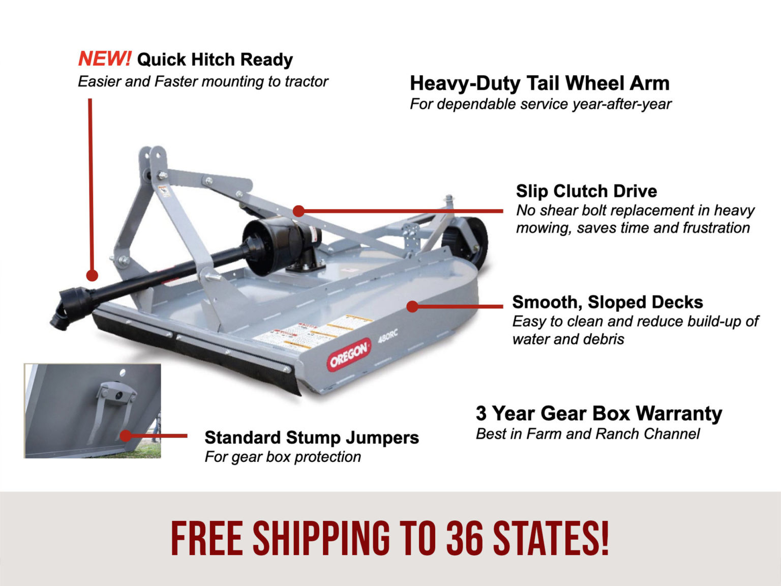 OREGON Rotary Cutter Good Works Tractors