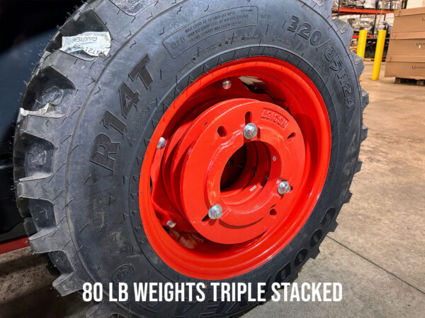 Triple Stack 80 lb Wheel Weights Close Up