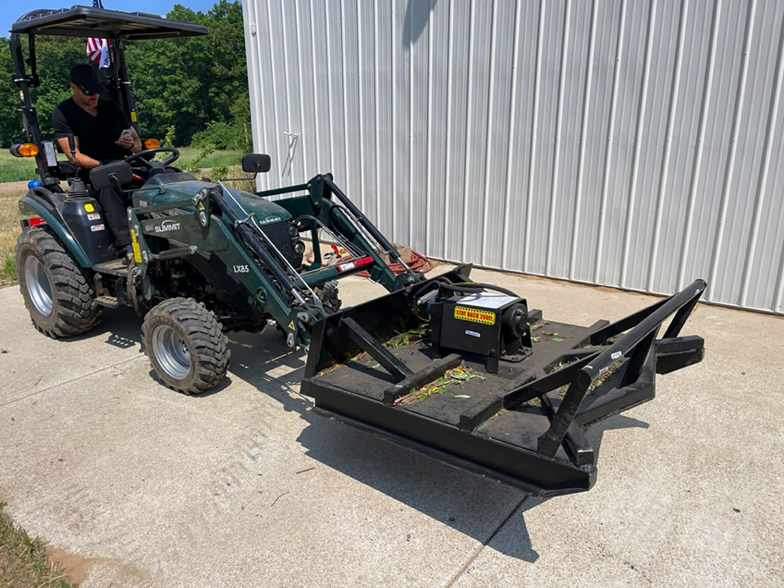 Loader Mounted Brush Hog For Tractors