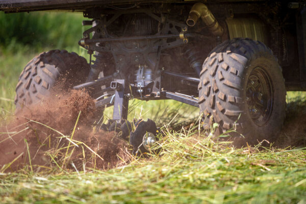 Battle Armor Big Buck Food Plot Plow In Use on UTV