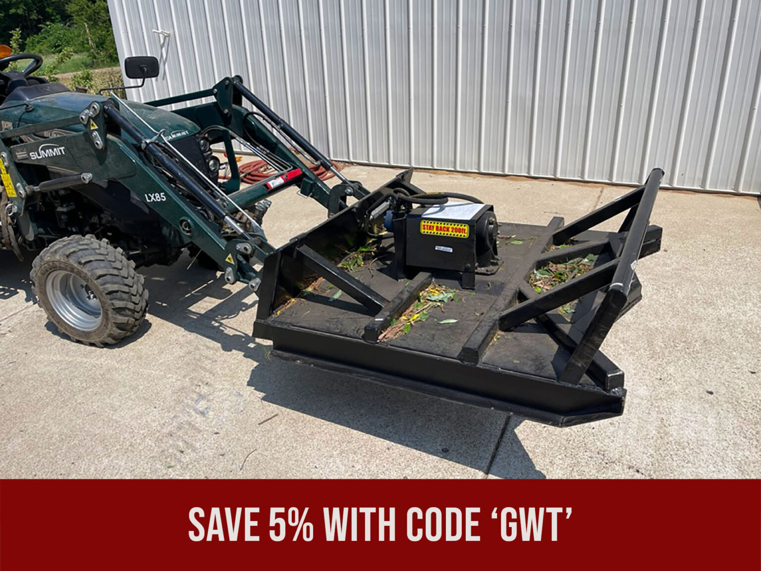 Loader Mounted Brush Hog For Tractors