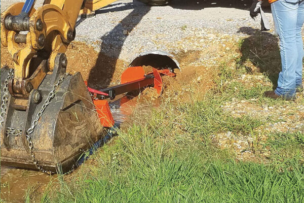 Battle Armor Culvert Cleaner In Use