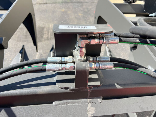 Hydraulic Hose Connections and Guard on IronCraft Root Grapple