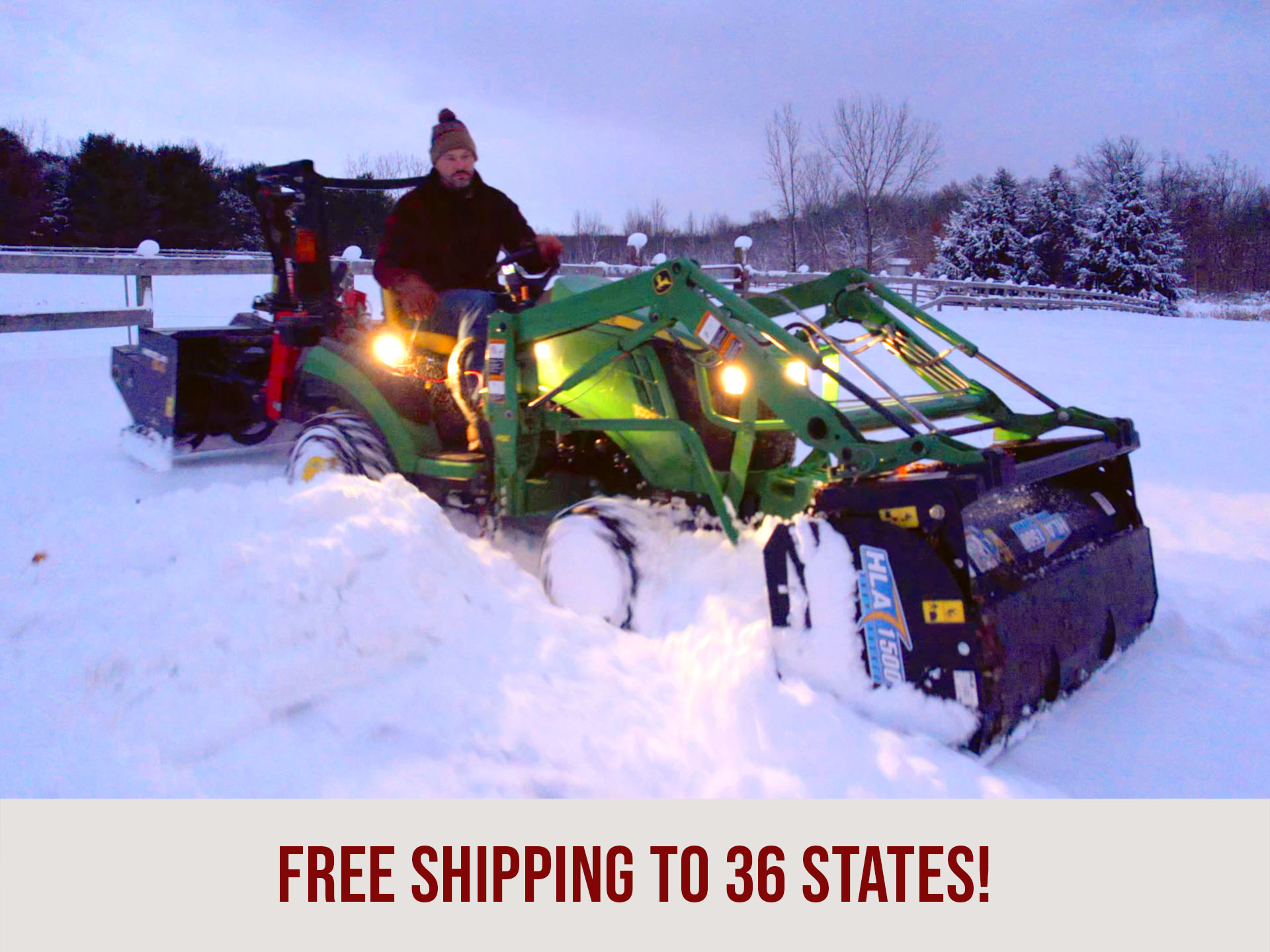 HLA 1500 Snow Pusher Good Works Tractors