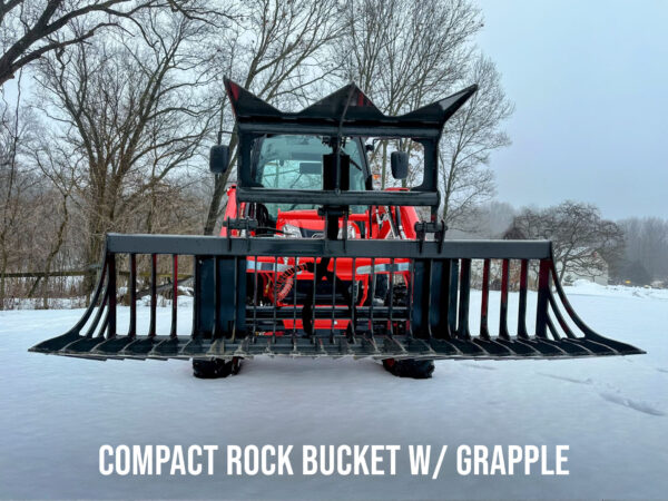 Rock Bucket Grapple front view