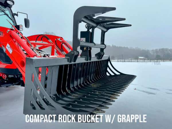 Rock Bucket Grapple side view