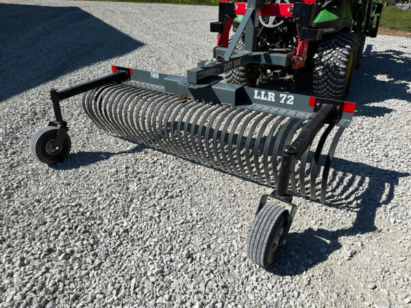 Gauge Wheels for Dirt Dog 3-Point Landscape Rake on Gravel