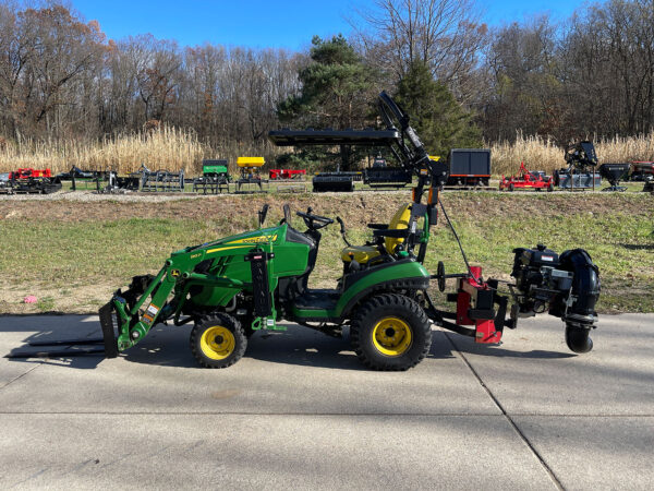 U-Mount Leaf Blower on John Deere 1025R Tractor