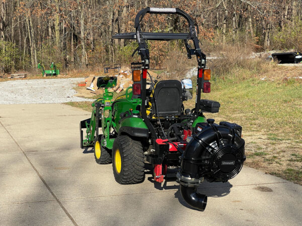 U-Mount Leaf Blower on John Deere 1025R Tractor