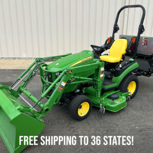 John Deere 1025R Tractor For Sale with Bagger and Free Shipping