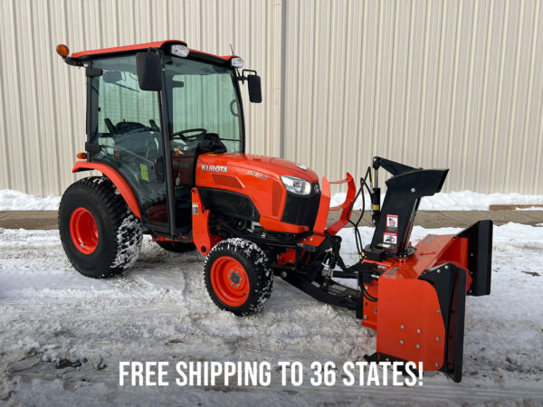2016 Kubota B2650 Cab Tractor For Sale with Free Shipping, Snowblower, and Mower!