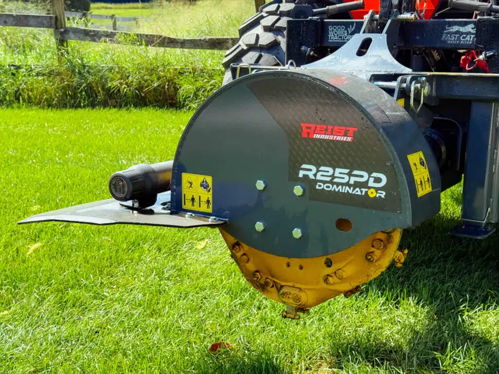 Close-up of Reist Stump Grinder