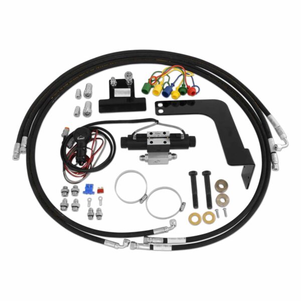 This is a complete 3rd function kit to fit a John Deere 2025r tractor. It is for sale by Summit Hydraulics and you can save 5% with code GWT.