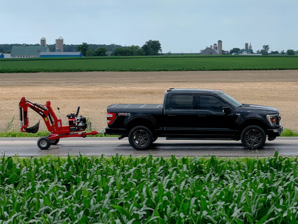 Towing the MK Martin Towable Backhoe