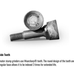 Carbide Teeth on Reist R25PD Stump Grinder