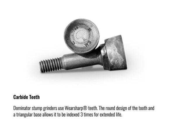 Carbide Teeth on Reist R25PD Stump Grinder