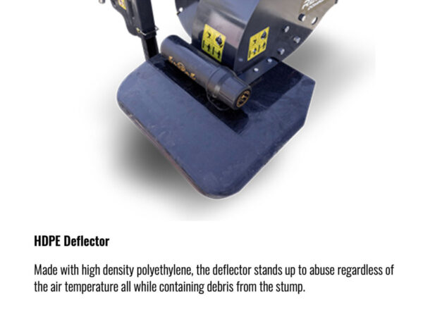 HDPE Deflector on Reist R25PD Stump Grinder