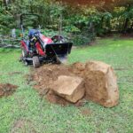 Stump Bucket Mounted on a Yanmar SA Tractor