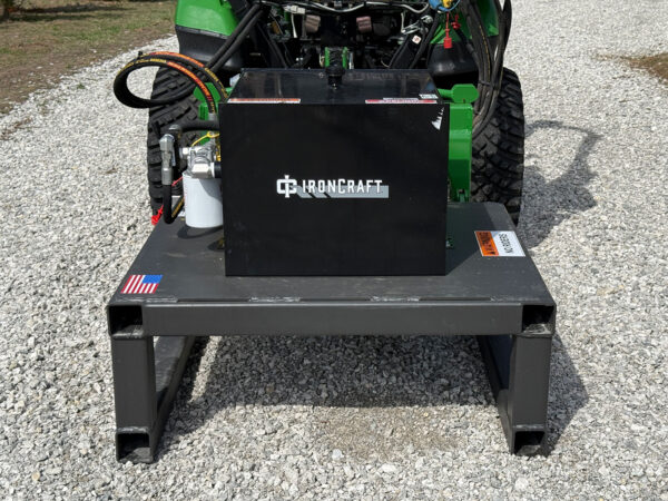 Rear View of IronCraft PTO Powered Hydraulic Power Pack (Shown with Summit Flow Reverser, not included)
