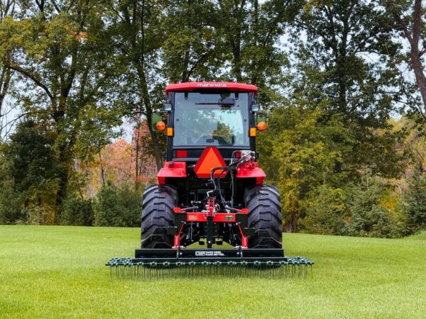 Rear View of 80" Heavy Duty Dethatcher Rake