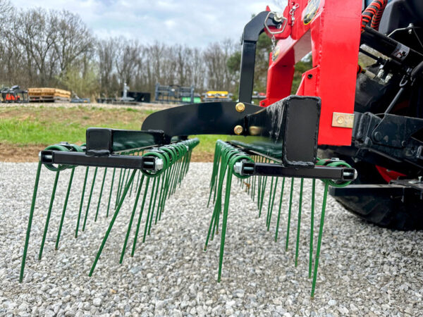 Double Row of Spring Tines on Heavy Duty Dethatcher