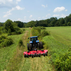 Mowing a Field with IronCraft 1515 15 ft Flex-Wing Mower