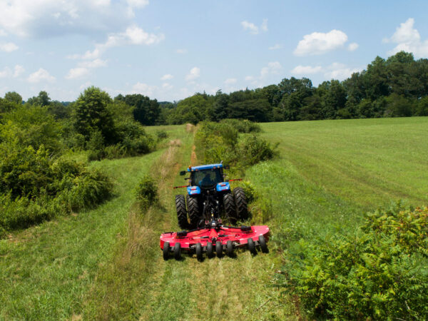 Mowing a Field with IronCraft 1515 15 ft Flex-Wing Mower