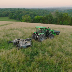 IronCraft 2512 12 ft Flex-Wing Mower on Hill